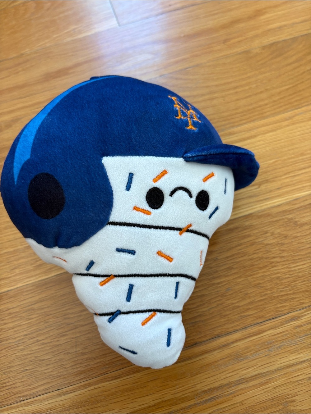 Plush Spiral Cookie Mascot Toy - Navy & White